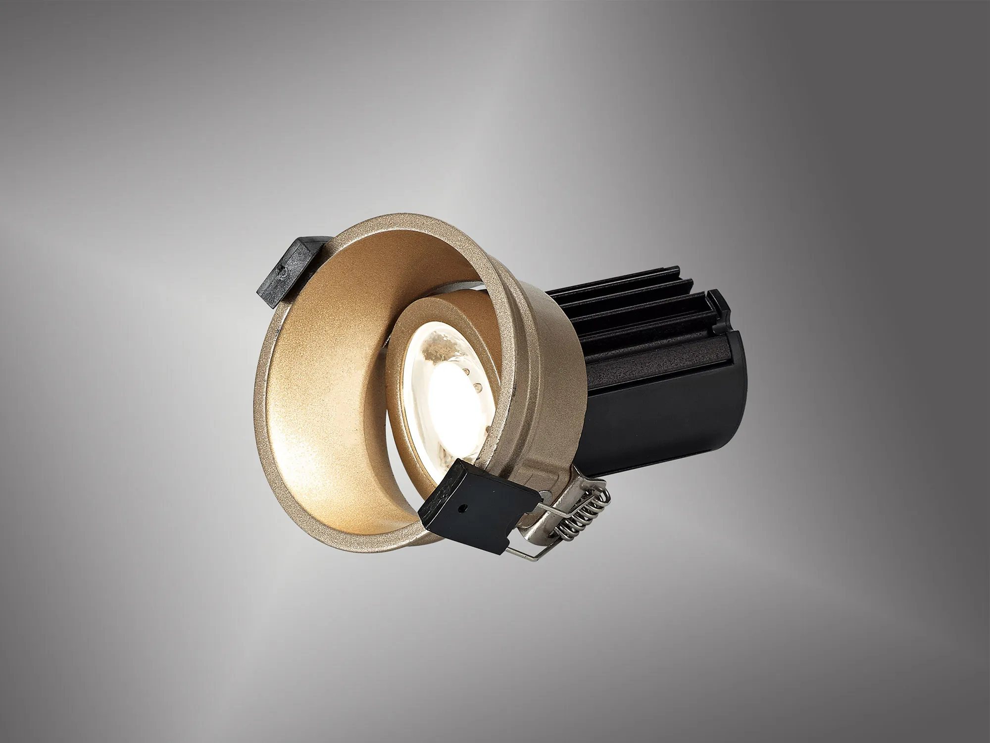 Bania A 10 Tridonic Powered 10W 2700K 710lm 36° CRI>90 LED Engine Gold Adjustable Recessed Spotlight, IP20 DM200936  Dlux Bania A 10